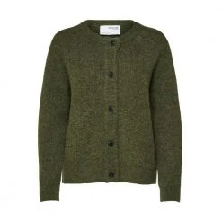 Selected Femme Slflulu Ls Knit Short Cardigan Green -dame-cardigans Butikk unnamed file 397