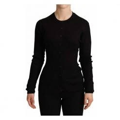 Dolce & Gabbana Cashmere Button Down Cardigan Sweater Black -dame-cardigans Butikk unnamed file 3973