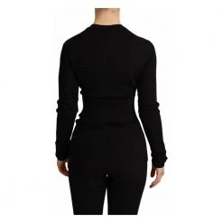 Dolce & Gabbana Cashmere Button Down Cardigan Sweater Black -dame-cardigans Butikk unnamed file 3975