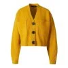 Proenza Schouler Cashmere Cropped Cardigan Yellow