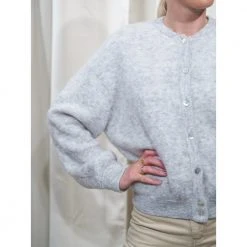 American Vintage Zabidoo Cardigan Gray -dame-cardigans Butikk unnamed file 402