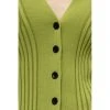Proenza Schouler Ribbed Cardigan Green -dame-cardigans Butikk unnamed file 4036