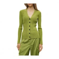 Proenza Schouler Ribbed Cardigan Green -dame-cardigans Butikk unnamed file 4039