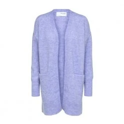 Selected Femme Lulu New Ls Knit Long Cardigan Blue