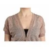 Ermanno Scervino Lingerie Knit Wool Cardigan Brown