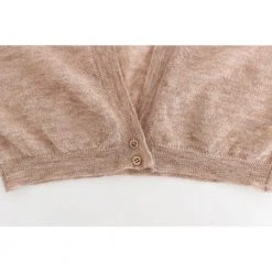 Ermanno Scervino Lingerie Knit Wool Cardigan Brown -dame-cardigans Butikk unnamed file 4072