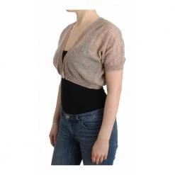 Ermanno Scervino Lingerie Knit Wool Cardigan Brown -dame-cardigans Butikk unnamed file 4075