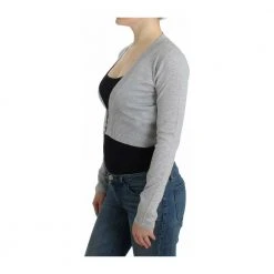 Roberto Cavalli Cropped Wool Cardigan Gray -dame-cardigans Butikk unnamed file 4127