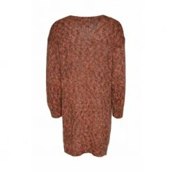 Multifarger 2-Biz Abiola Lang Strikket Cardigan - Brun/Orange Melert Cardigan Brown -dame-cardigans Butikk unnamed file 4138