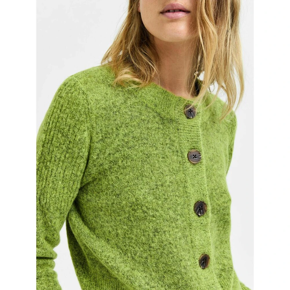 Selected Femme Slfsia Ls Knit Cardigan Green 3 Selected Femme Slfsia Ls Knit Cardigan Green