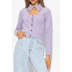 Dries Van Noten Wool Cardigan Purple -dame-cardigans Butikk unnamed file 4178