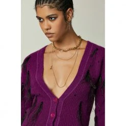 Patrizia Pepe Cardigans Purple -dame-cardigans Butikk unnamed file 4239