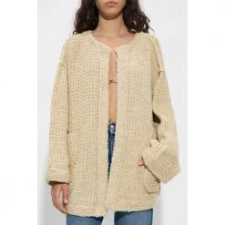Maison Margiela Relaxed-fitting Cardigan Beige -dame-cardigans Butikk unnamed file 4263