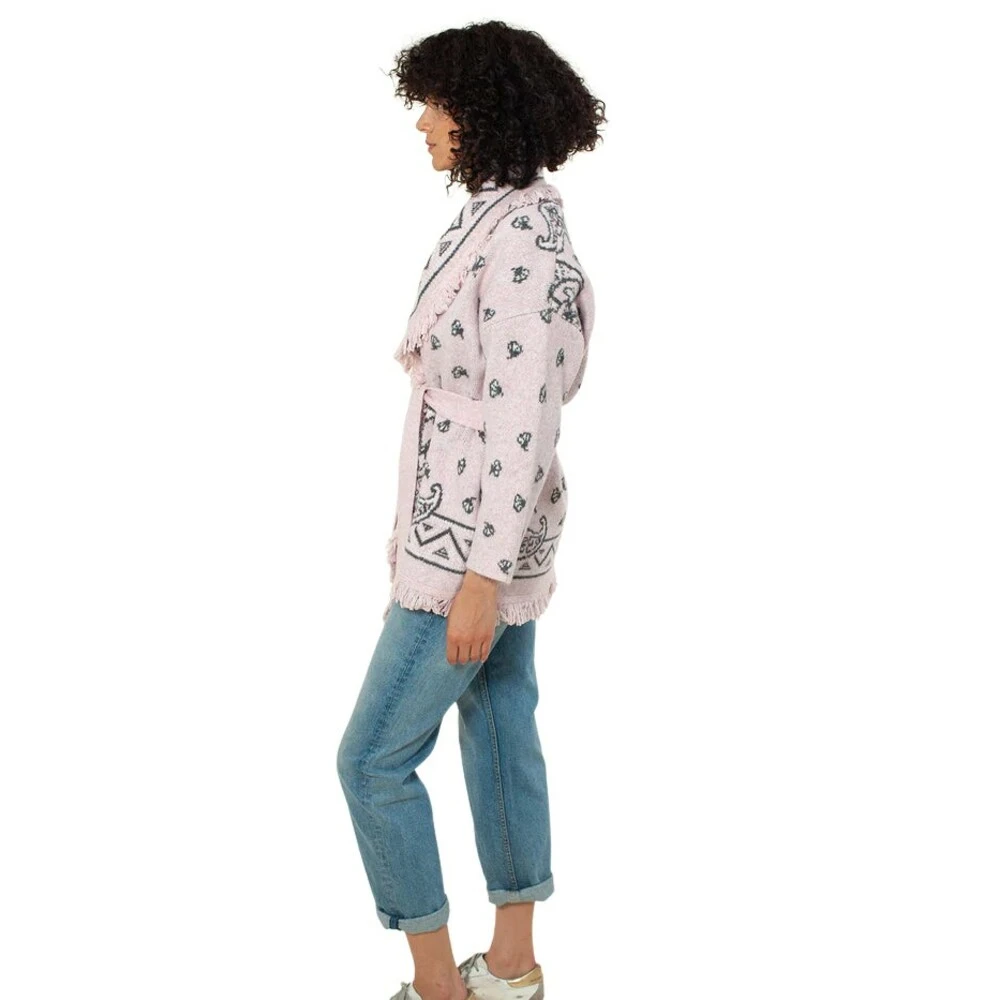 Hale Bob Jacqueline Jacquard Wrap Sweater Pink 5 Hale Bob Jacqueline Jacquard Wrap Sweater Pink - Bilde 3