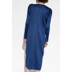 Issey Miyake Pleated Cardigan Blue -dame-cardigans Butikk unnamed file 4311