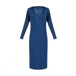 Issey Miyake Pleated Cardigan Blue -dame-cardigans Butikk unnamed file 4314