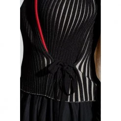 Tory Burch Ribbed Cardigan Black