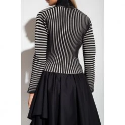 Tory Burch Ribbed Cardigan Black -dame-cardigans Butikk unnamed file 4331