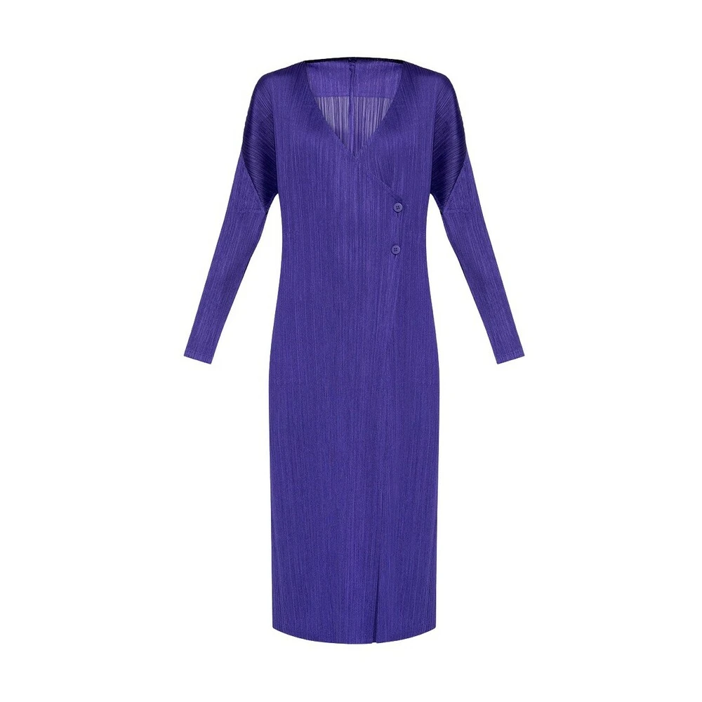 Issey Miyake Pleated Cardigan Purple 3 Issey Miyake Pleated Cardigan Purple