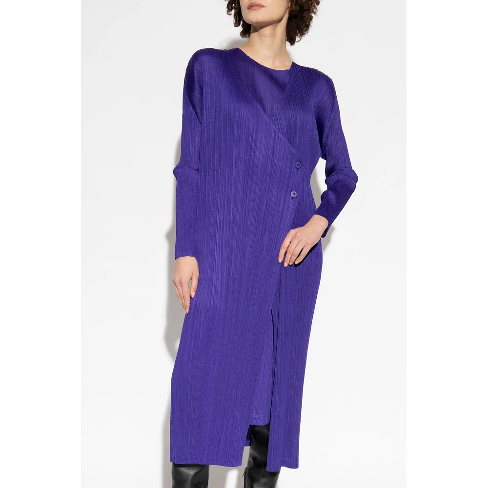 Issey Miyake Pleated Cardigan Purple 6 Issey Miyake Pleated Cardigan Purple - Bilde 4