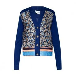 Salvatore Ferragamo Cardigan With Gancini Pattern Blue -dame-cardigans Butikk unnamed file 4340