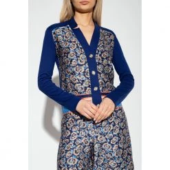 Salvatore Ferragamo Cardigan With Gancini Pattern Blue -dame-cardigans Butikk unnamed file 4342