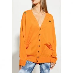 Dsquared2 Oversize Wool Cardigan Orange -dame-cardigans Butikk unnamed file 4349