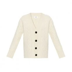 Ami Paris Wool Cardigan Beige -dame-cardigans Butikk unnamed file 4394