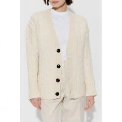 Ami Paris Wool Cardigan Beige -dame-cardigans Butikk unnamed file 4395