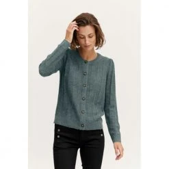 Grønn Fransa Freretta Car 1 Cardigan Green -dame-cardigans Butikk unnamed file 4419