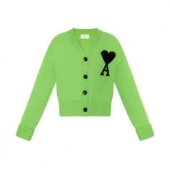 Ami Paris Wool Cardigan Green -dame-cardigans Butikk unnamed file 4424
