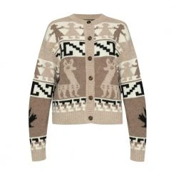 Dsquared2 Alpaca Wool Cardigan Beige -dame-cardigans Butikk unnamed file 4458