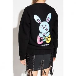 Dolce & Gabbana Cardigan With Patch Black -dame-cardigans Butikk unnamed file 4465