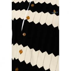 Vivienne Westwood Cardigan With Geometric Pattern Black -dame-cardigans Butikk unnamed file 4502