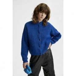 Blå Gestuz Alphagz Short Cardigan Genser Cardigan Blue -dame-cardigans Butikk unnamed file 453