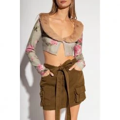 Blumarine Cardigan With Detachable Collar Beige -dame-cardigans Butikk unnamed file 4533