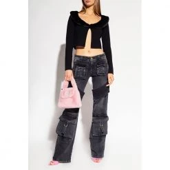 Blumarine Cardigan With Detachable Collar Black -dame-cardigans Butikk unnamed file 4553