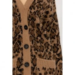 RED Valentino Cardigan With Animal Motif Brown -dame-cardigans Butikk unnamed file 4582