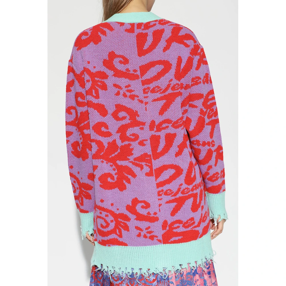 Versace Jeans Couture Patterned Cardigan Purple 5 Versace Jeans Couture Patterned Cardigan Purple - Bilde 3