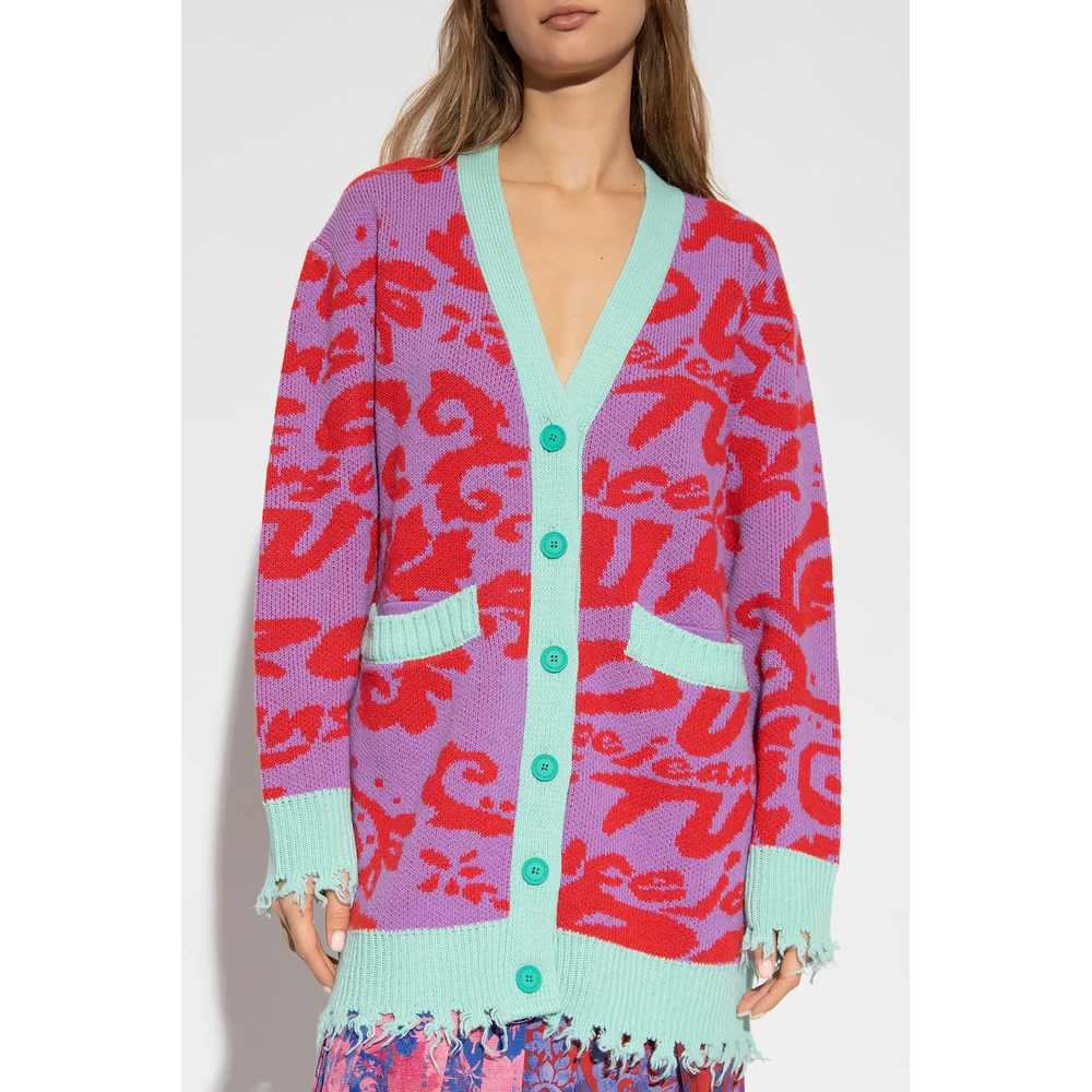 Versace Jeans Couture Patterned Cardigan Purple 6 Versace Jeans Couture Patterned Cardigan Purple - Bilde 4
