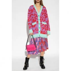 Versace Jeans Couture Patterned Cardigan Purple 11 Versace Jeans Couture Patterned Cardigan Purple -dame-cardigans Butikk unnamed file 4591
