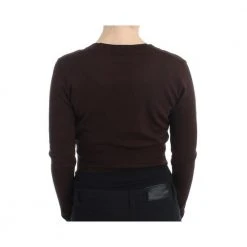 Roberto Cavalli Cropped Cardigan Brown