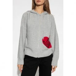 Love Moschino Zip-up Cardigan Gray -dame-cardigans Butikk unnamed file 4631