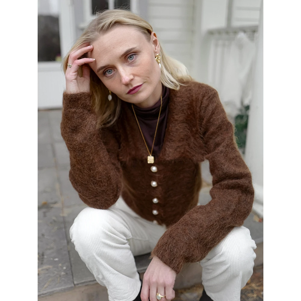 Gestuz Mandagz Cardigan Brown 3 Gestuz Mandagz Cardigan Brown
