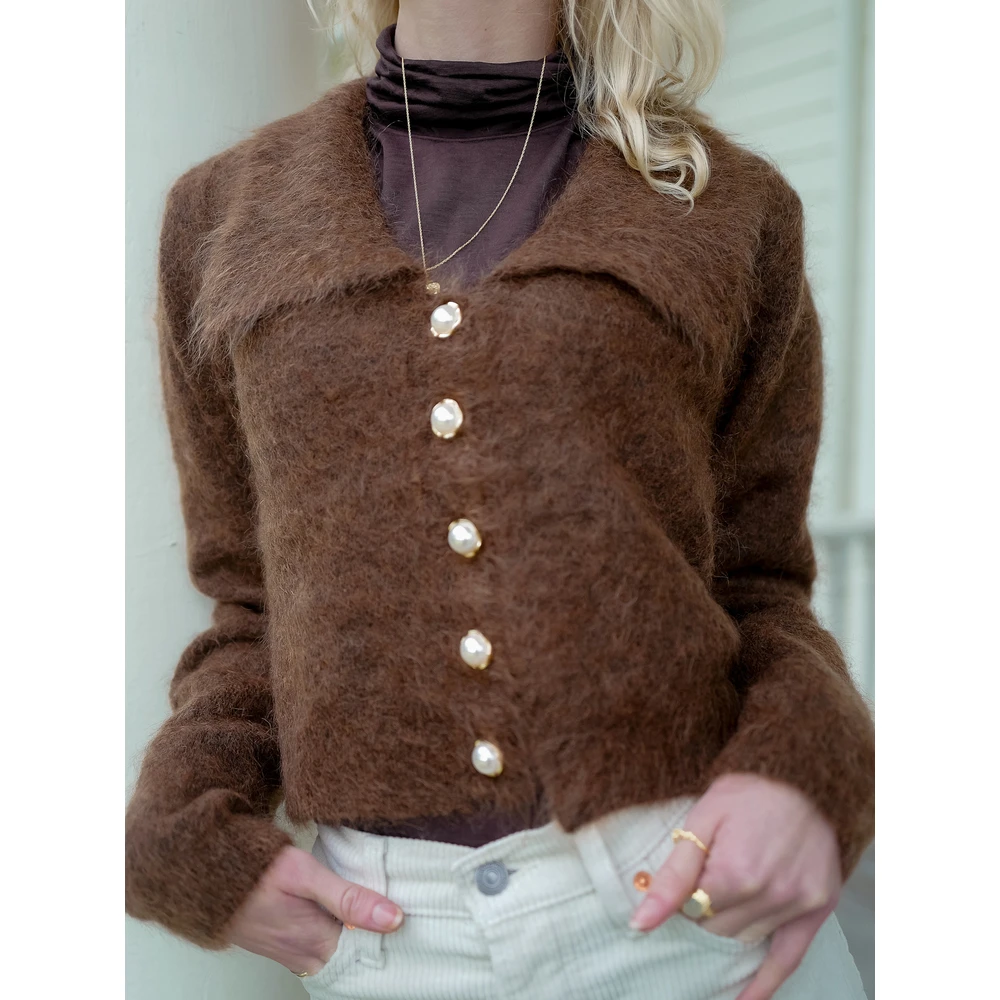 Gestuz Mandagz Cardigan Brown 7 Gestuz Mandagz Cardigan Brown - Bilde 5