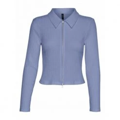 VERO MODA VMSERAFINA ZIP CARDIGAN - BLÅ Blue