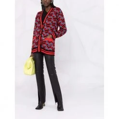 Versace Cardigan With Greek Print Red -dame-cardigans Butikk unnamed file 4783