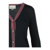 Gucci Wool Faux Pearl Cardigan Black