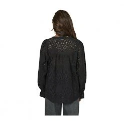 By-Bar SAMMIE EMBROIDERY BLOUSE 856 Black -dame-cardigans Butikk unnamed file 4881