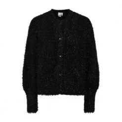 Sort Y.A.S Yasglimma Strikket Cardigan Med Knepping Og Glitter - Sort Cardigan Black
